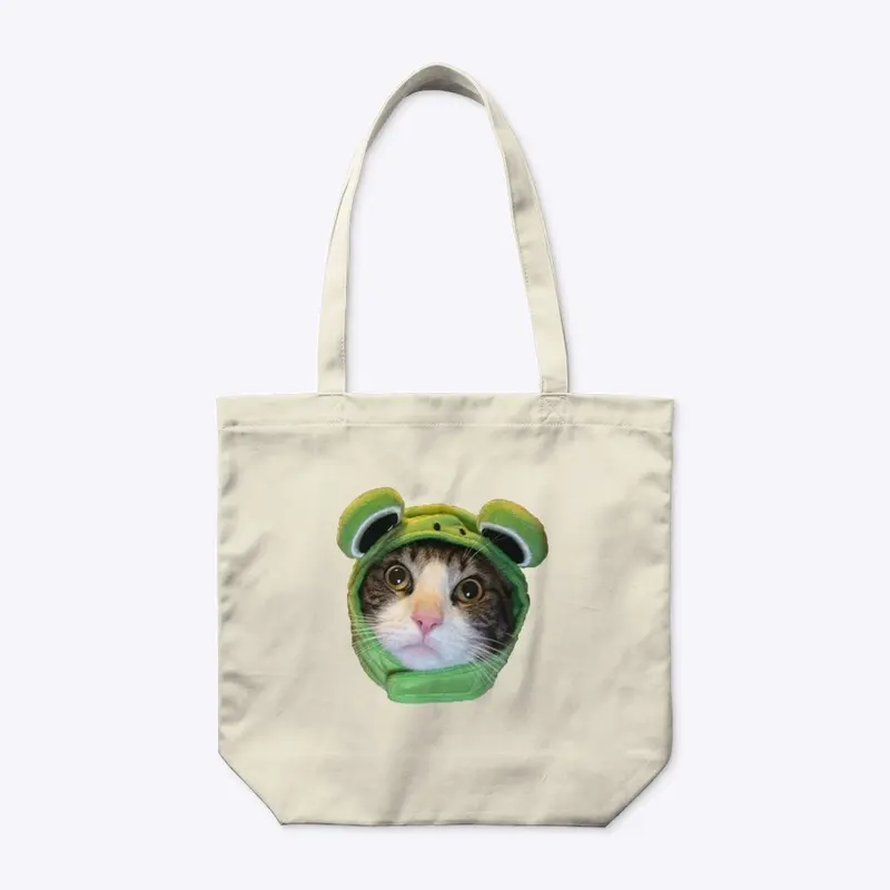 Kala the Cat Frog Design Tote Bag